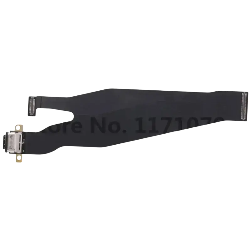 Black flexible charging port flex cable with metallic connectors for huawei p20 p30 replacement use