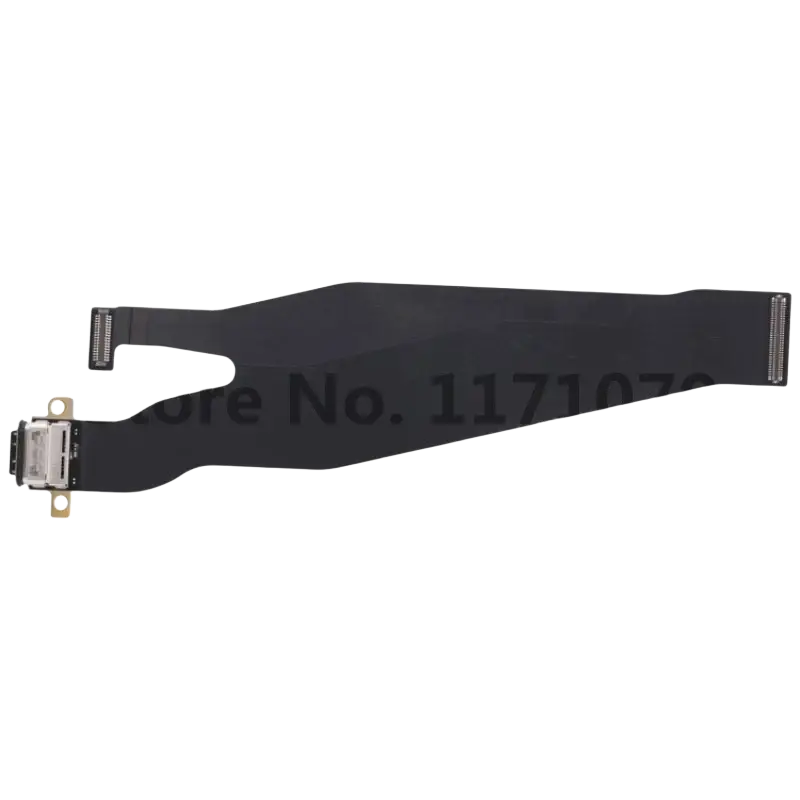 Black flexible ribbon cable with metallic connectors for huawei p20 pro charging port flex cable replacement compatible with p10 p20 p30