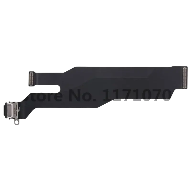 Black flexible charging port flex cable with metallic connectors for huawei p20 p30 replacement parts