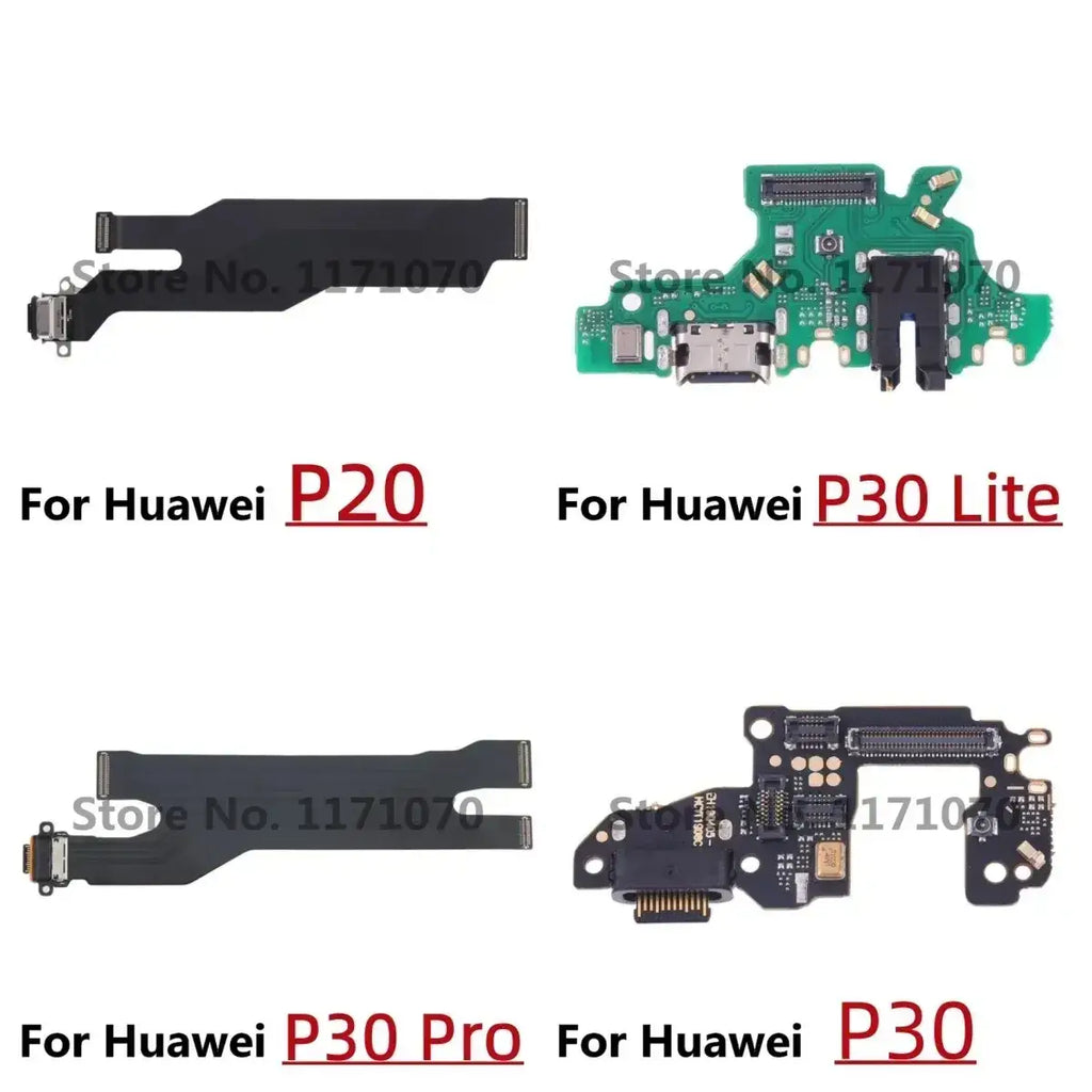 Black and green flex cable charging port replacement dock connectors for huawei p20 p30 lite p30 pro smartphones