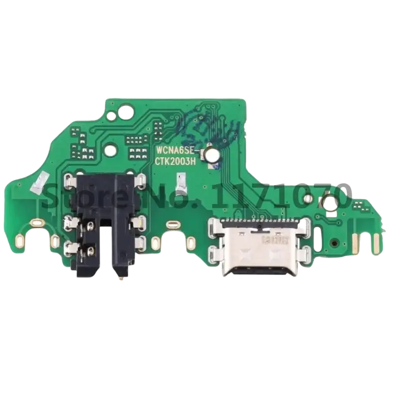 Green circuit board with black usb-c port and silver charging connector for huawei p40 lite in p10 p20 p30 replacement flex cable