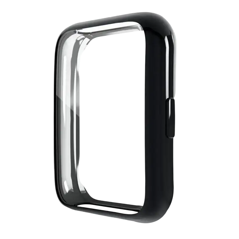 Black glossy silicone bezel protector for huaweiwatch fit2 enhancing durability and style