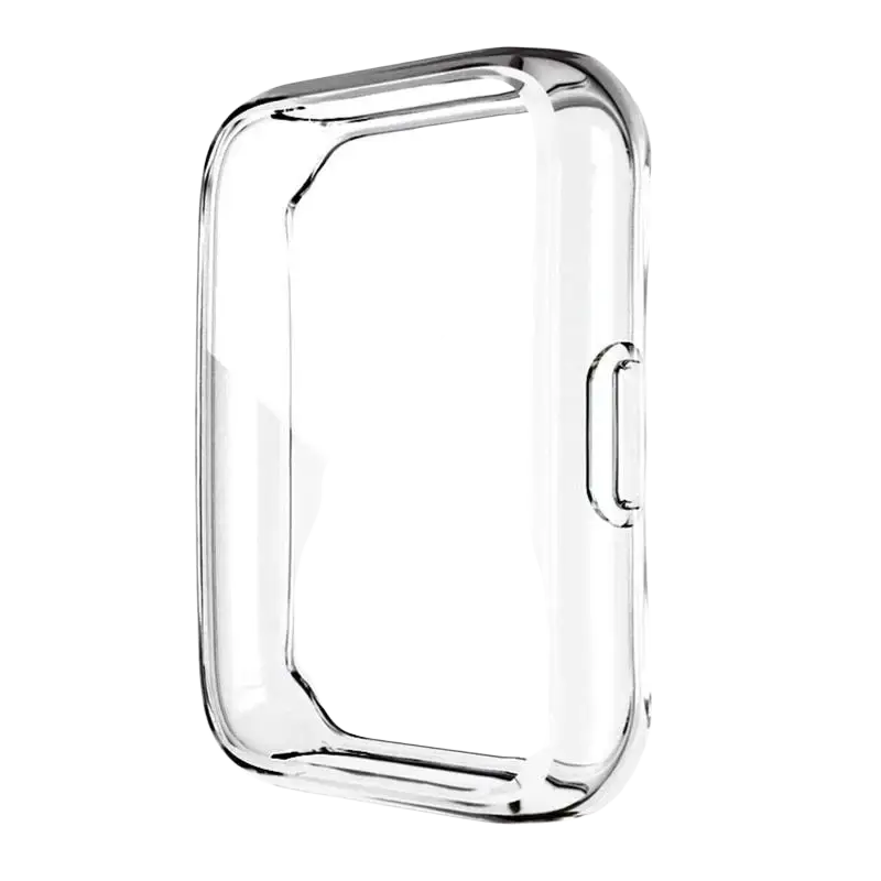 Clear pink silicone protective case for Huaweiwatch Fit2 smartwatch providing durable and stylish protection