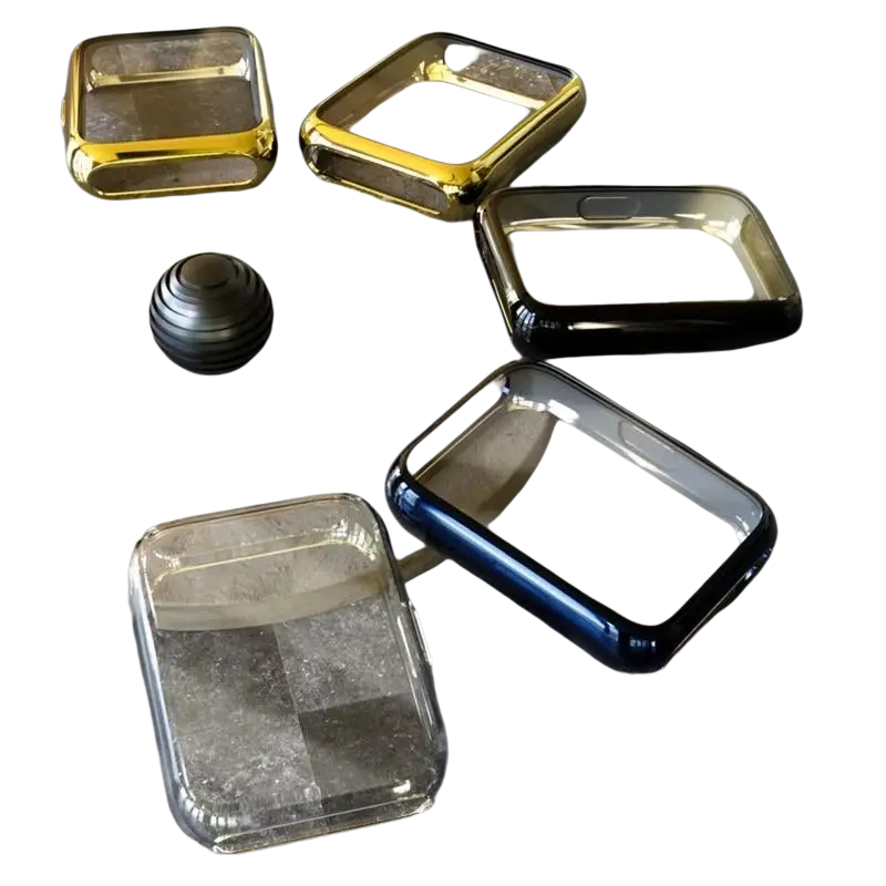 Gold black and clear silicone protective smartphone cases with sleek metallic frames for huaweiwatch fit2 pink model