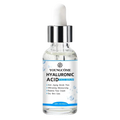 Clear glass bottle with silver dropper cap labeled youngcome hyaluronic acid facial essence moisturizing serum