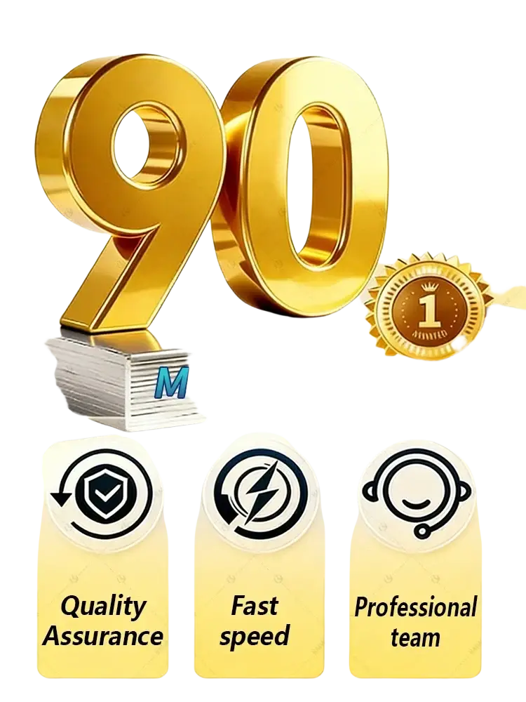 Glossy gold 3d number 90 displayed on a stack of books alongside hydrating facial serum 30ml bottle