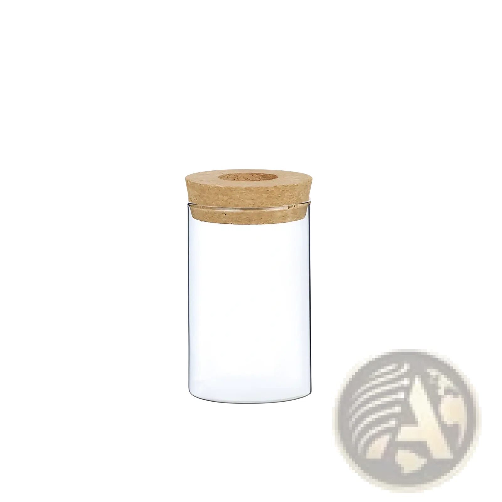 Clear glass hydroponic vase with natural cork lid designed for plants and indoor gardening