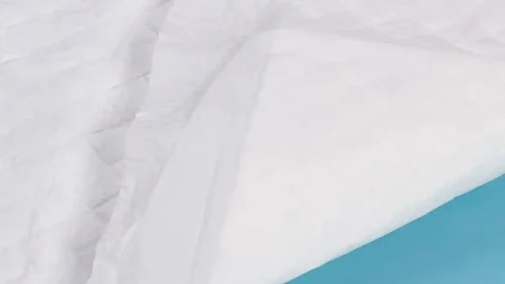White textured ultra soft leak proof disposable nursing pad with subtle blue edge for breastfeeding use