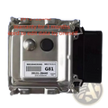 Silver metallic Hyundai ecu engine computer board with black connector and white label showing part number 39131-2b440