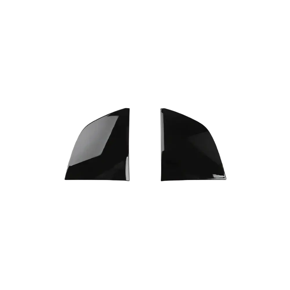 Black glossy side mirror caps for hyundai palisade led mirror covers 2020-2025 shown from the back side
