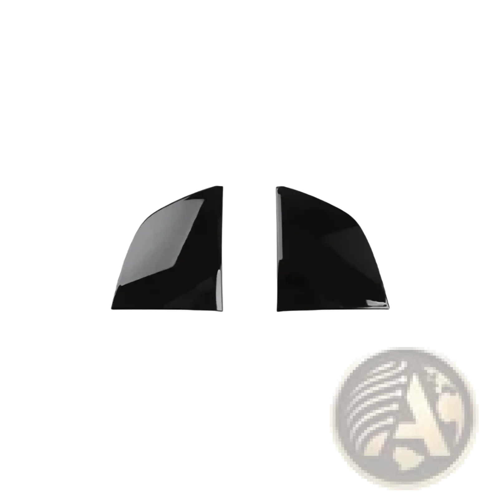 Black glossy side mirror caps for hyundai palisade led mirror covers 2020-2025 shown from the back side
