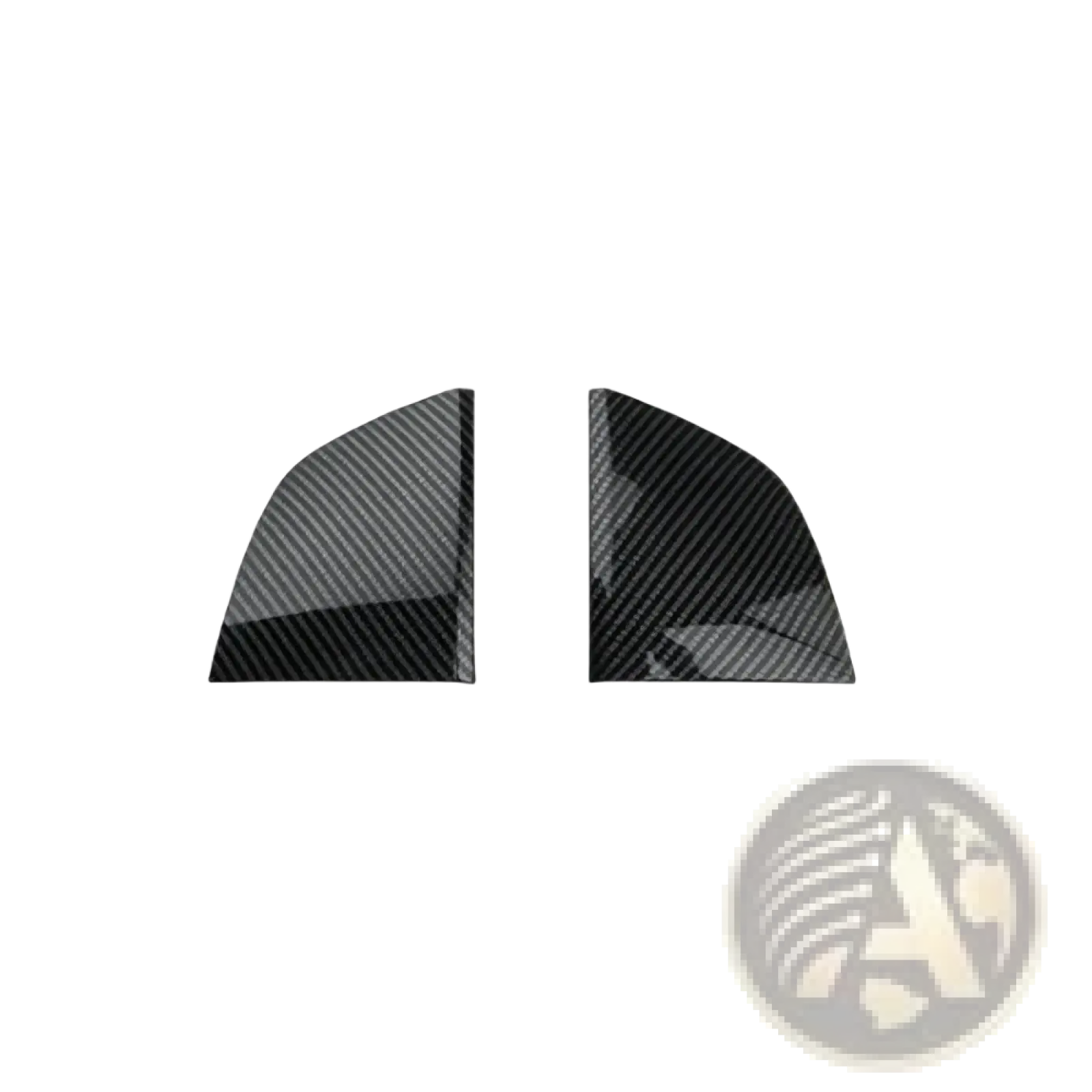 Black carbon fiber side mirror caps for Hyundai Palisade LED mirror covers 2020-2025 shown from the back side