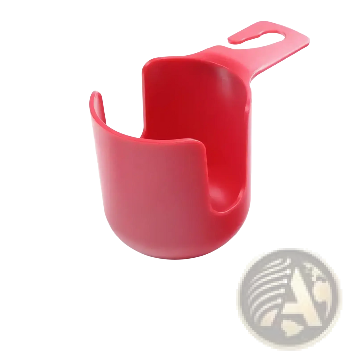 Icar v23 center console organizer tray red plastic cup holder with curved open top and integrated handle for easy attachment