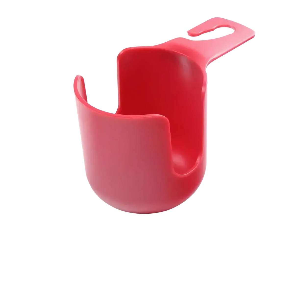 Icar v23 center console organizer tray red plastic cup holder with curved open top and integrated handle for easy attachment