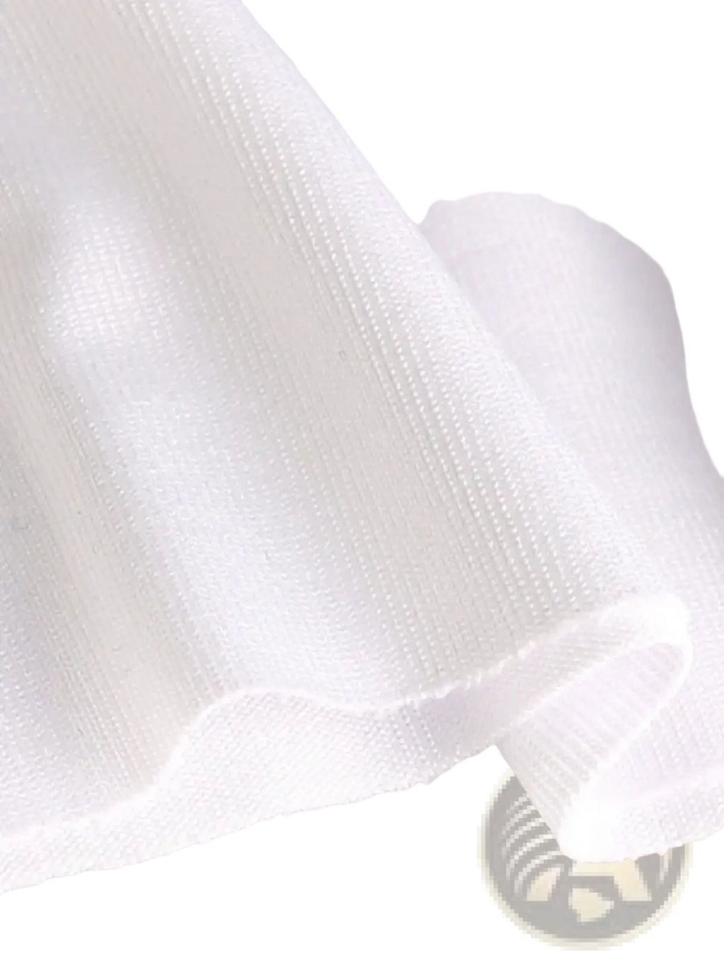 Ice silk seamless men fitness tank top in delicate white sheer fabric with subtle ribbed texture and softly frayed edges