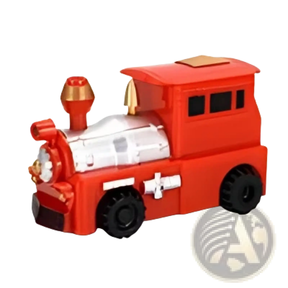 Red inductive magic pen toy truck with white accents and medical cross emblem designed as a following car