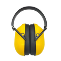 Yellow and black over-ear protective earmuffs with sturdy headband for industrial noise reduction factory direct sales
