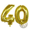 Inflatable birthday photo frame and shiny gold foil number balloon set shaped as 40 for celebration décor