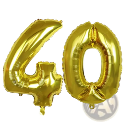 Inflatable birthday photo frame and shiny gold foil number balloon set shaped as 40 for celebration décor