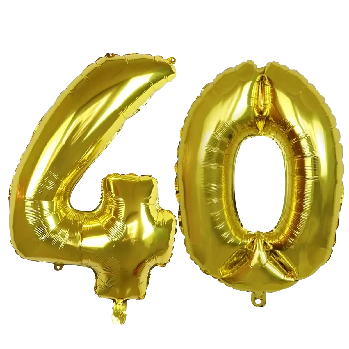 Inflatable birthday photo frame and shiny gold foil number balloon set shaped as 40 for celebration décor