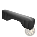 Black padded phone handset cover with smooth glossy finish and stitched edges for inflatable car air mattress back seat travel bed