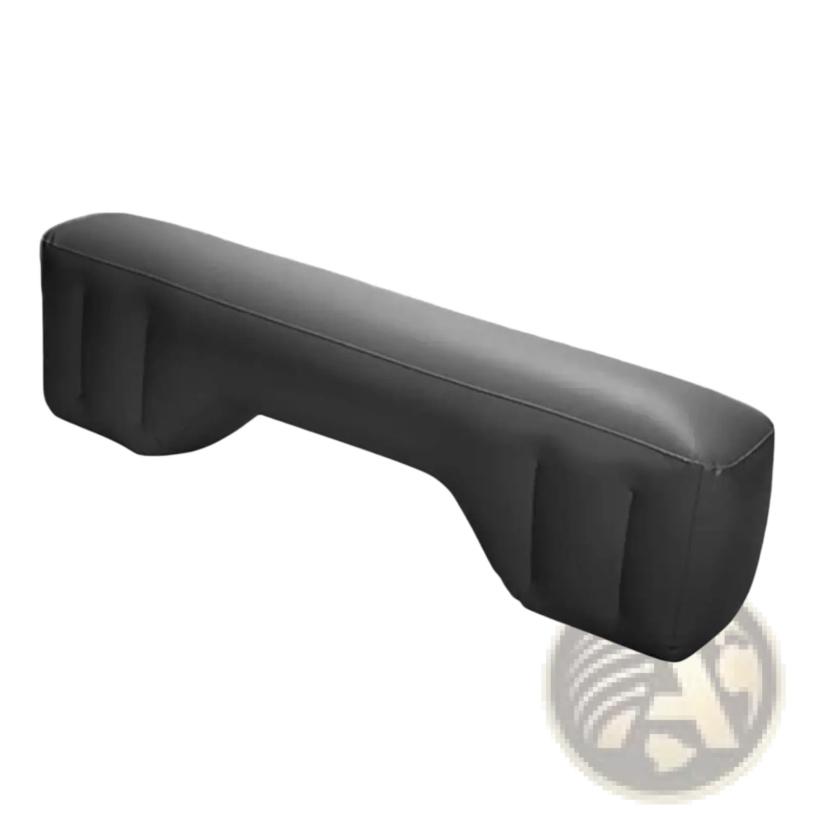 Black padded phone handset cover with smooth glossy finish and stitched edges for inflatable car air mattress back seat travel bed
