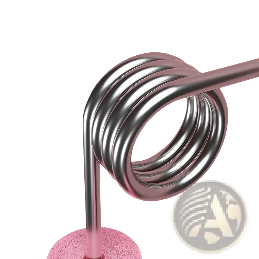Silver-coated metal spring with bold coiled design and strong rebound for inner thigh and pelvic floor leg trainer