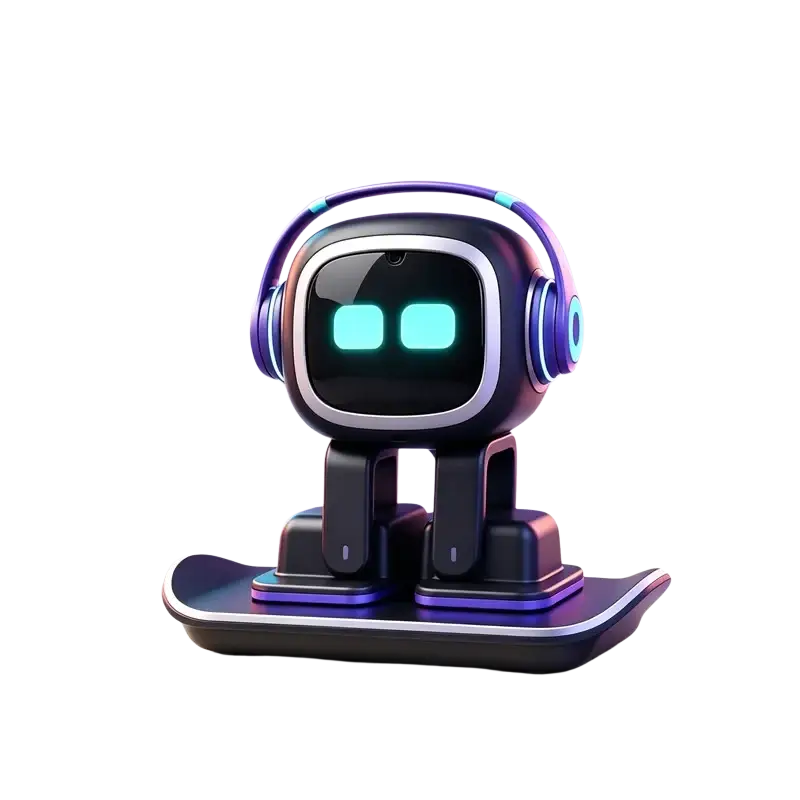 A sleek black and purple interactive robot toy with led touch control and usb rechargeable for 6-12y children