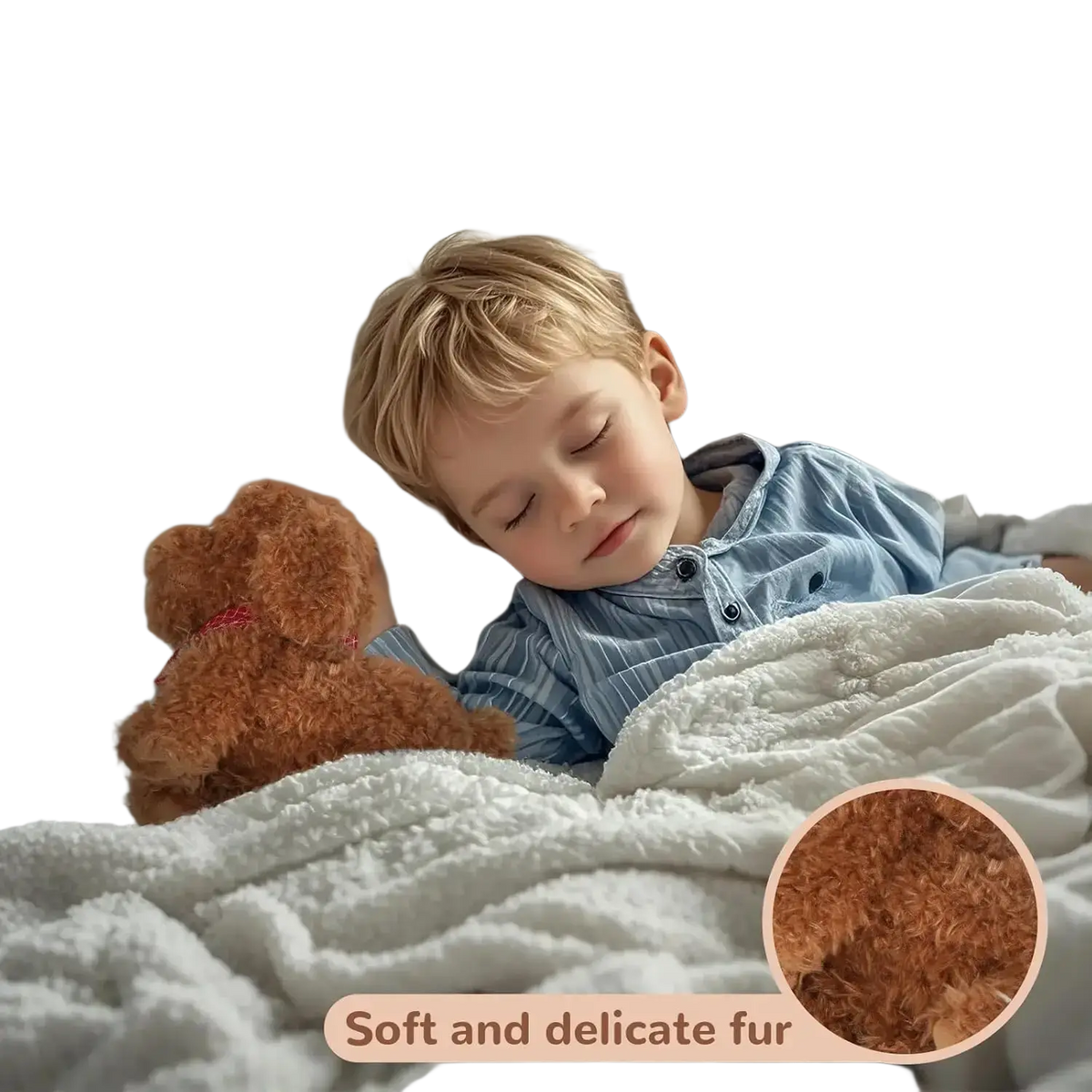 Brown plush teddy bear with soft delicate fur featured in interactive walking plush poodle toy product image
