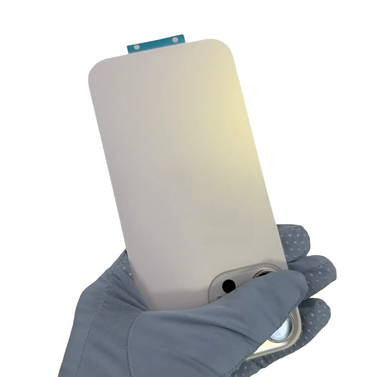 A sleek matte white pro max glass screen protector with precise camera cutout for iphone 15 16 pro max mainland china