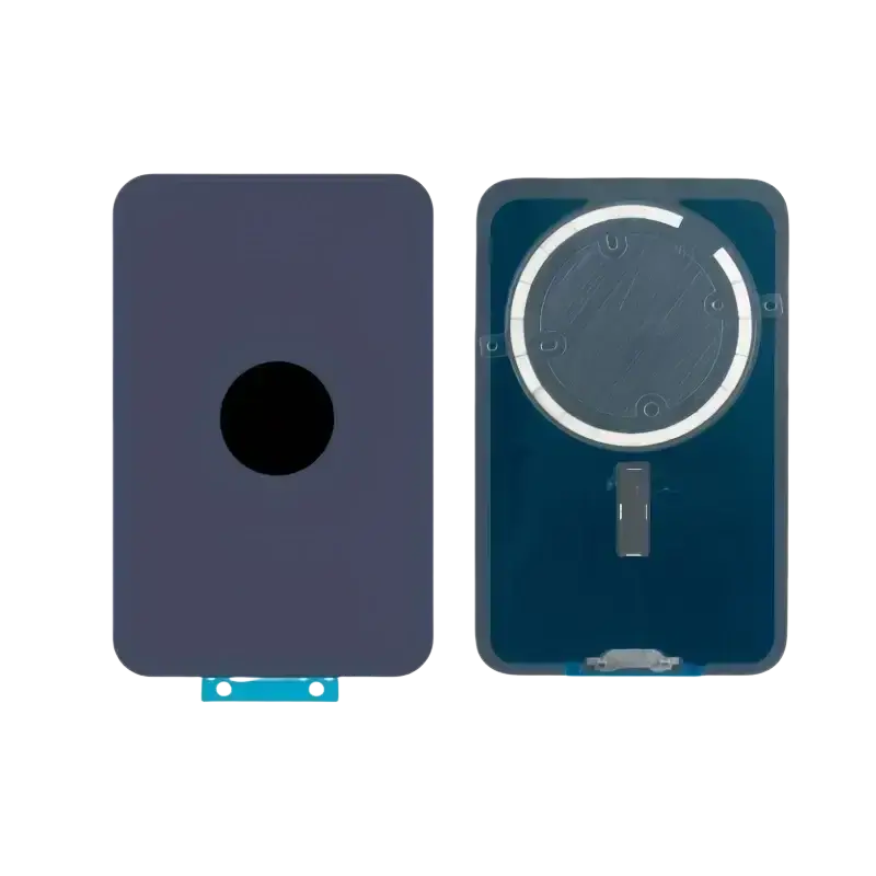 Dark blue pro max battery cover replacement glass with circular cutout and white ring for iphone 17 pro max back side