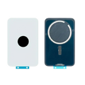 White and dark blue iphone 17 pro max battery cover replacement glass with circular camera module back side components