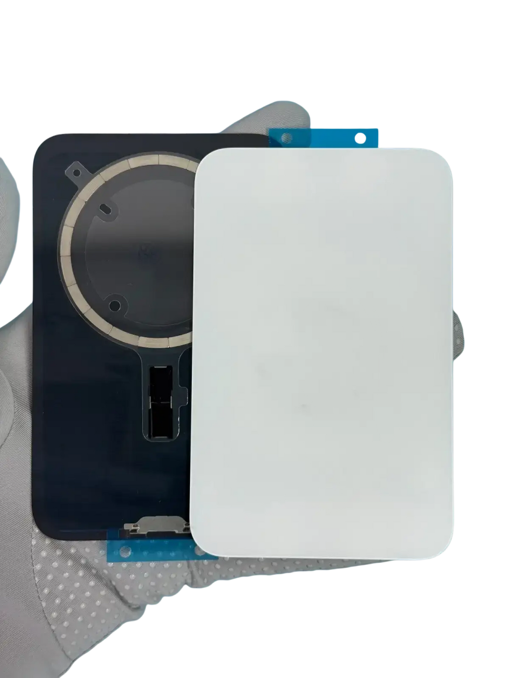 White back panel for iphone 17 pro max battery cover replacement glass with smooth matte finish and camera cutouts