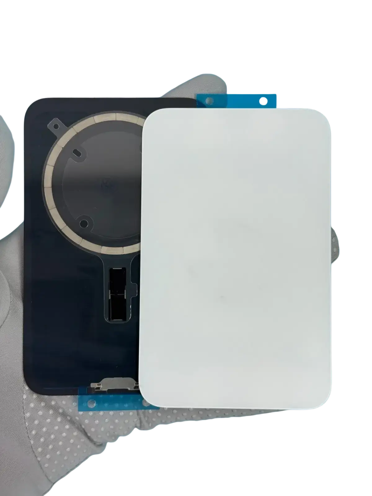 White back panel for iphone 17 pro max battery cover replacement glass with smooth matte finish and camera cutouts