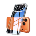 Back side of iphone 17 pro max ultra thin clear tpu case with reinforced edges and precise camera cutouts