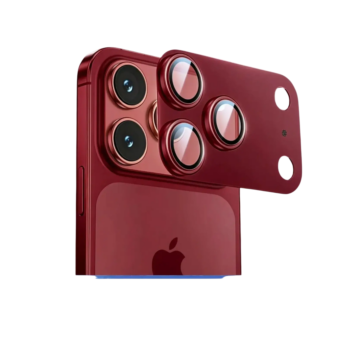 Red metal integrated frosted armour lens film for iphone 18 pro max with 18pro anti reflection ultra protection