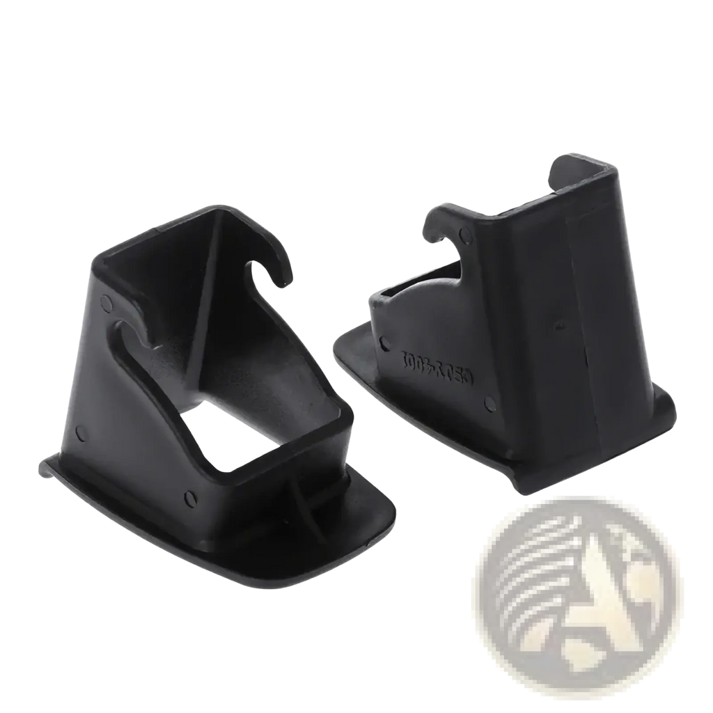 Black plastic isofix latch guide connector clips for car baby seat door handle protector use