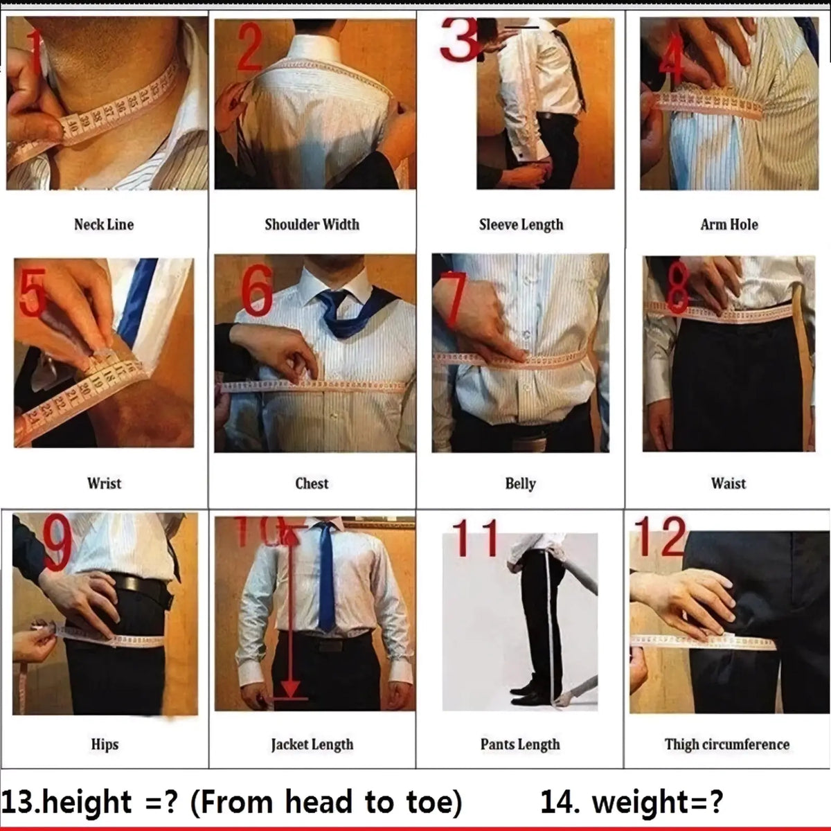 White measuring tape with black markings for precise body measurements alongside a jacquard men suit slim two piece wedding tuxedo