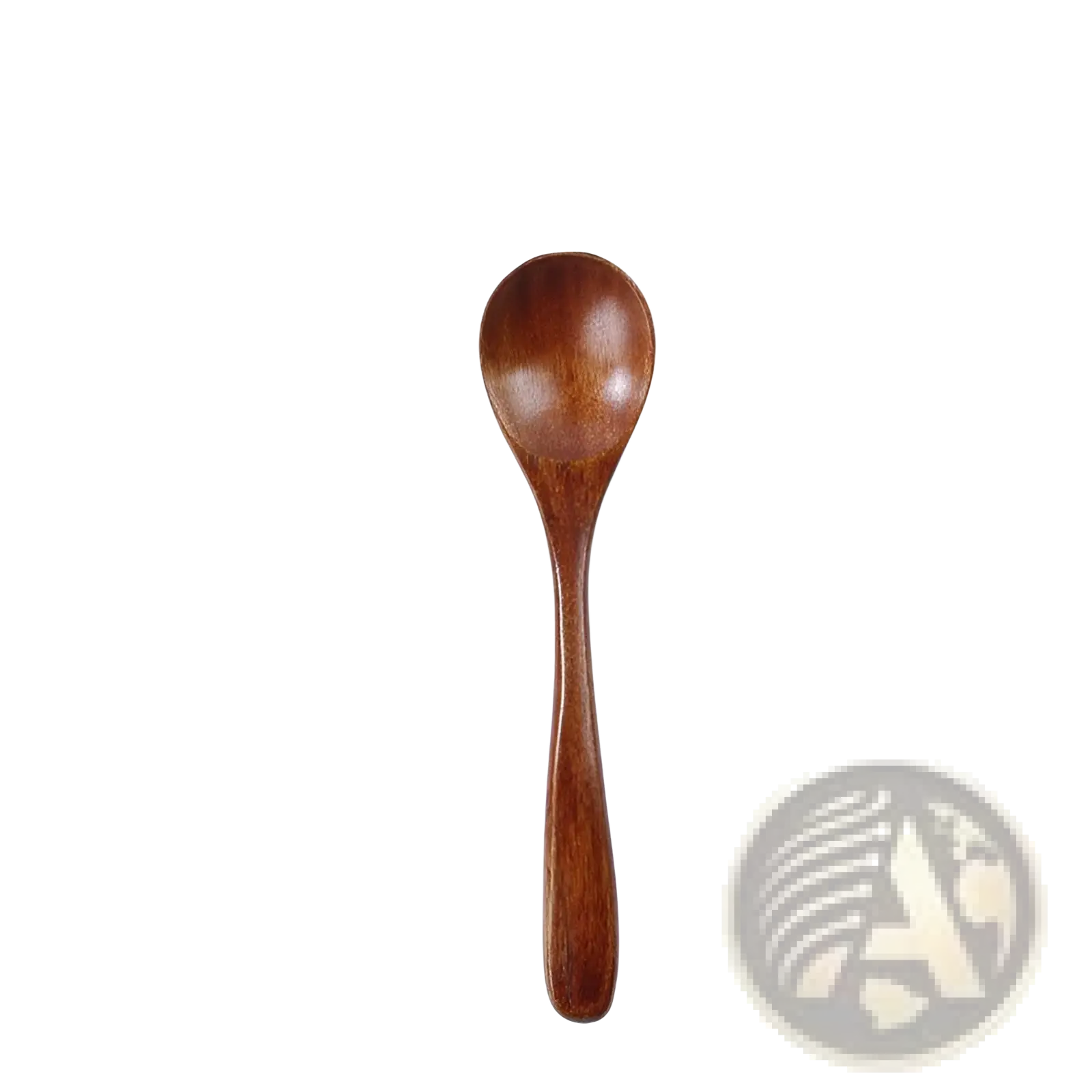 Japanese wooden honey spoon handcrafted from polished hemu wood with rich brown finish and natural wood grain