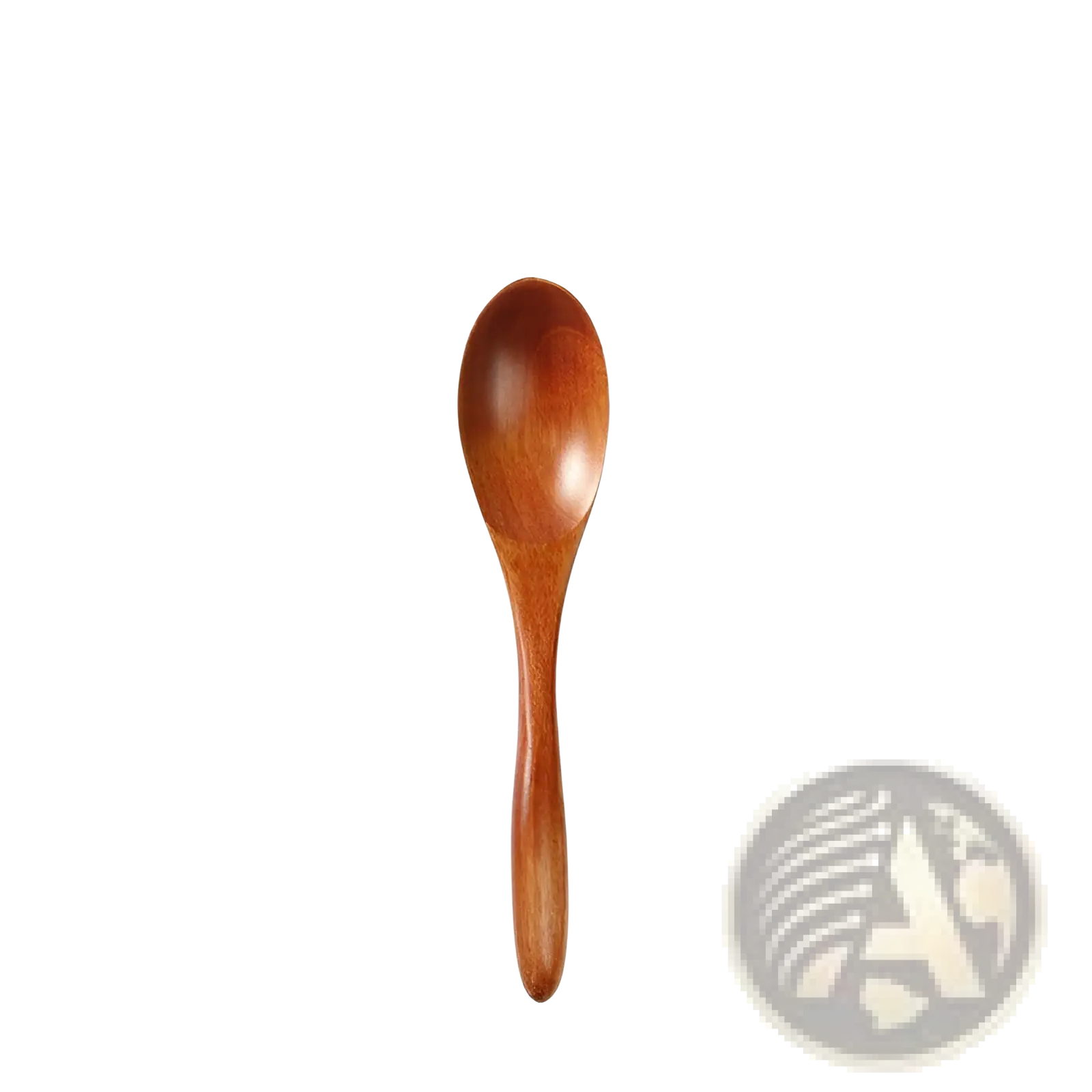 Japanese wooden honey spoon handcrafted from hemu wood with smooth polished amber finish and natural wood grain