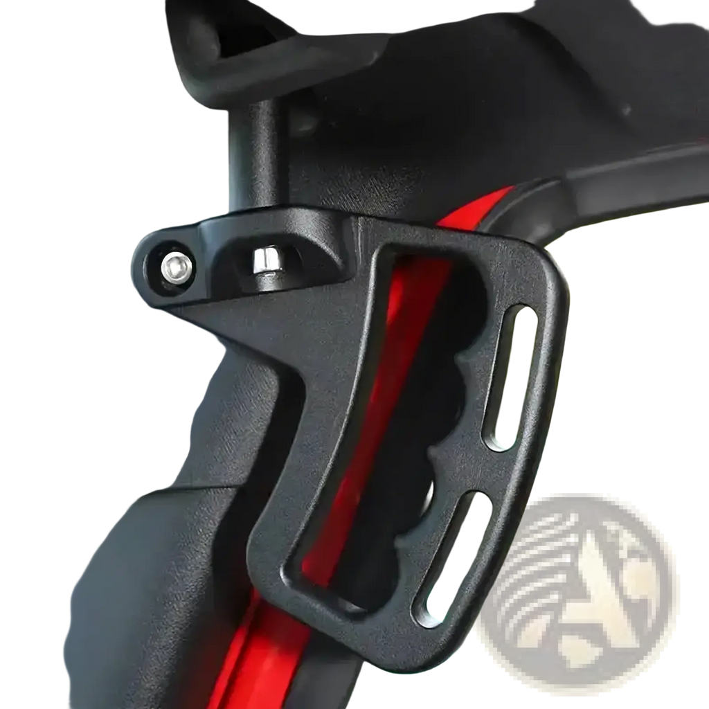 Black plastic motorcycle side mirror mount with red accent trim and vapa branding for jeep wrangler jk door grab handles