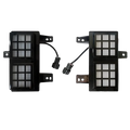 Black plastic jetour traveller t2 led fog light daytime running lamp with grid pattern front and attached wiring connectors