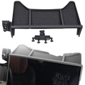 Black plastic Jetour Traveller T2 dashboard organizer with foam-lined compartments and adjustable air vent mount bracket