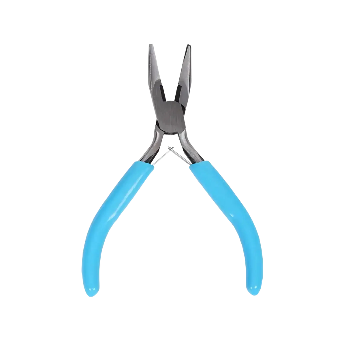 Blue-handled jewelry pliers tool set featuring precision metallic needle-nose jaws for crafting and repair