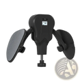 Black digital kegel pelvic floor trainer with two adjustable padded arms and display screen showing 02 seconds timer