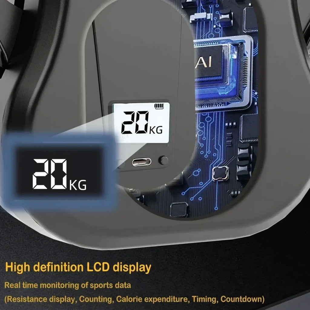 Gray digital scale with high definition lcd displaying 20kg and exposed circuit board for kegel pelvic floor trainer