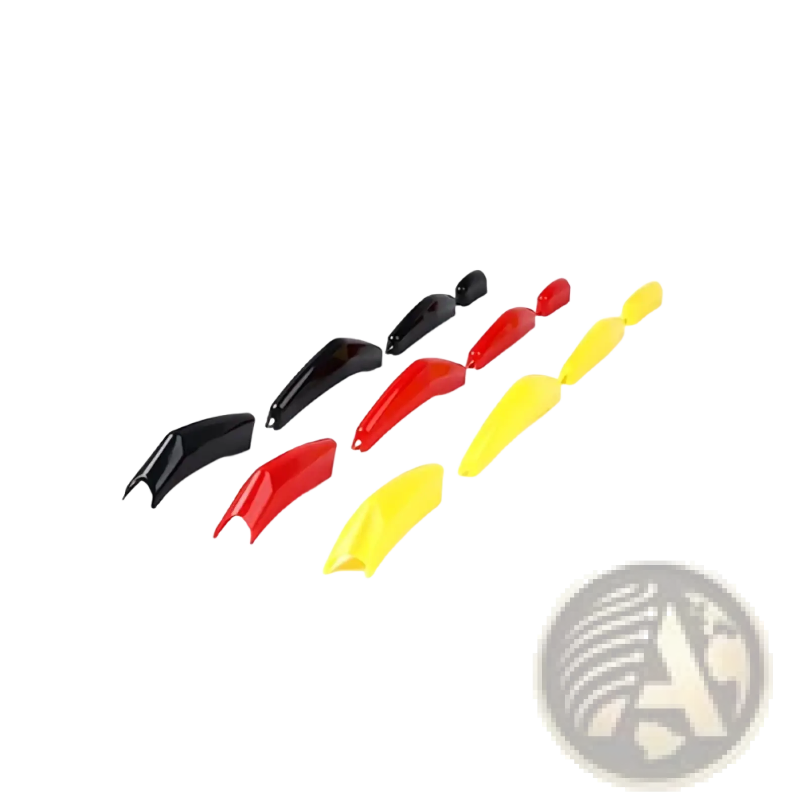 Set of colorful black red and yellow glossy abs plastic wheel caps for Kia Carnival Ka4 front grille trim 2022-2024
