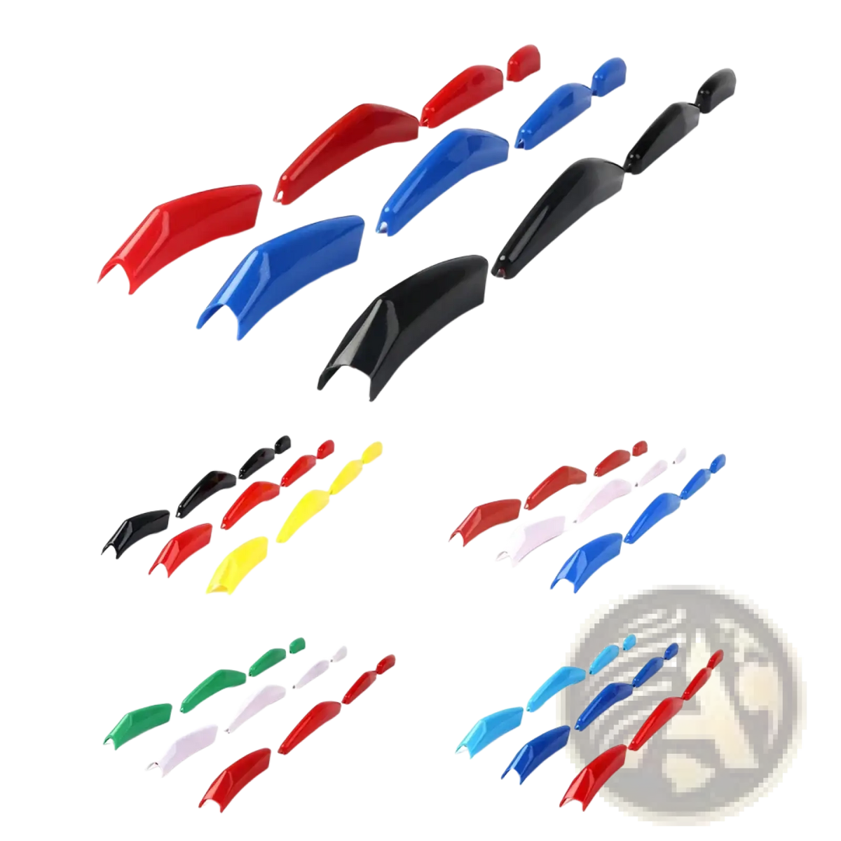Colorful plastic abs car wheel hub cap covers in red blue black yellow green and white for Kia Carnival Ka4 grille trim 2022-2024
