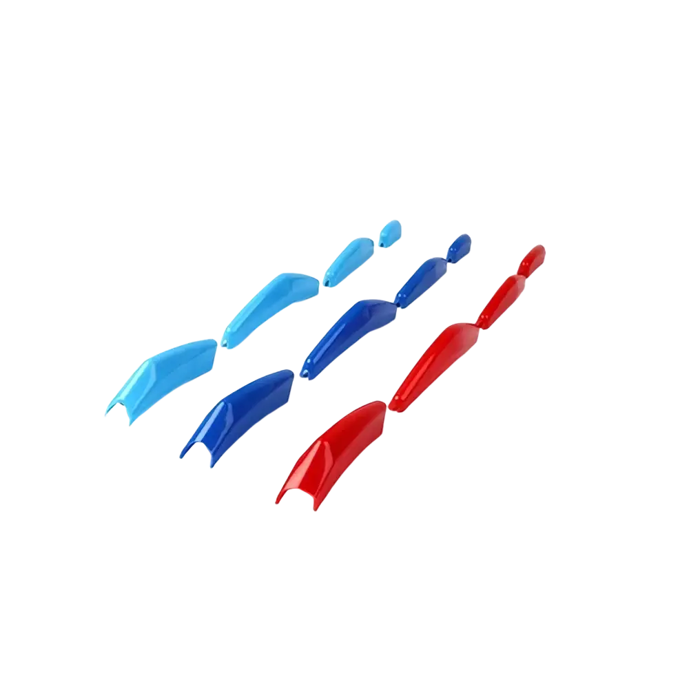 Set of vibrant blue and red plastic car wheel hub cap covers for Kia Carnival Ka4 front grille trim ABS 2022-2024