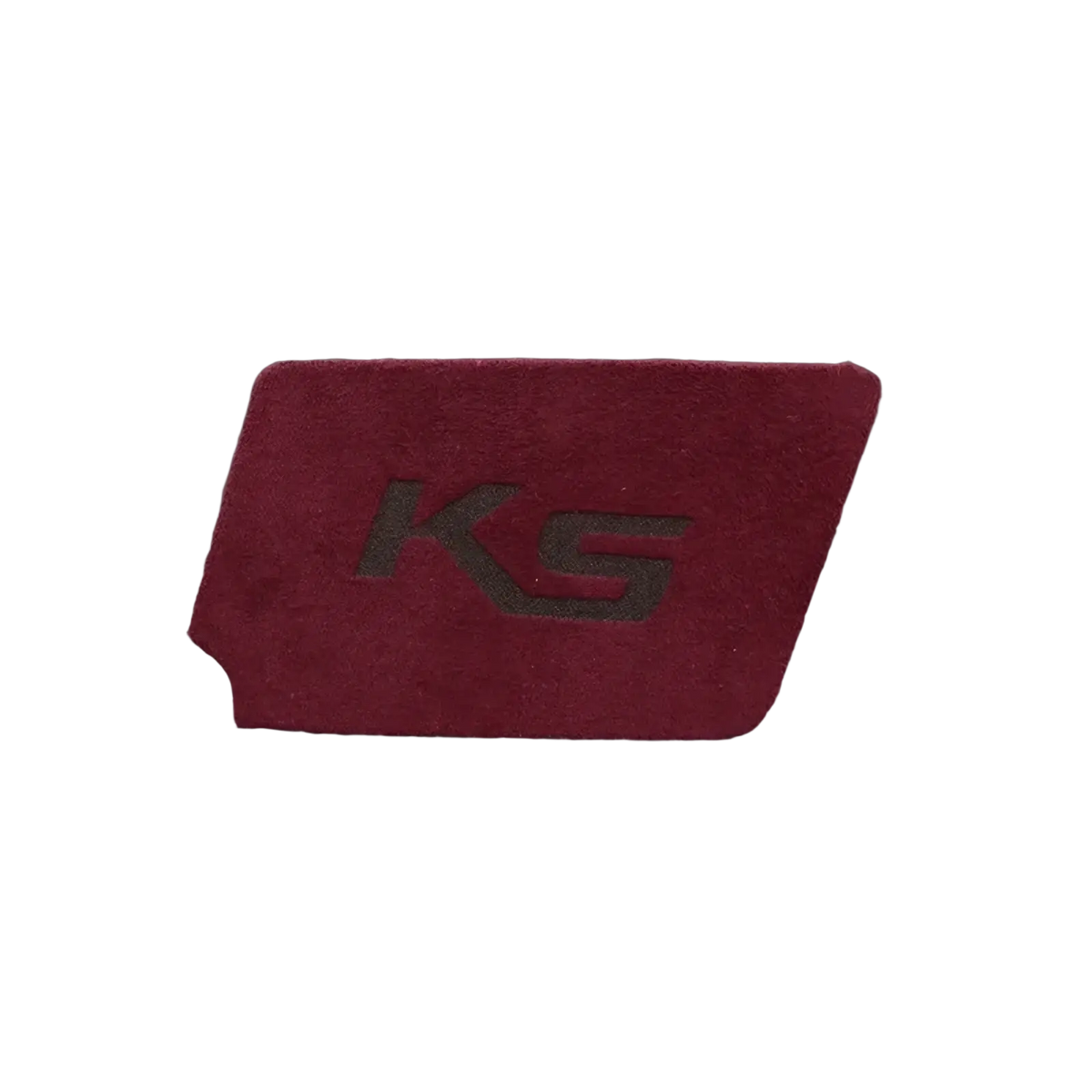 Red suede car floor mat with dark gray ks logo for Kia K5 suede carbon interior door handle cover